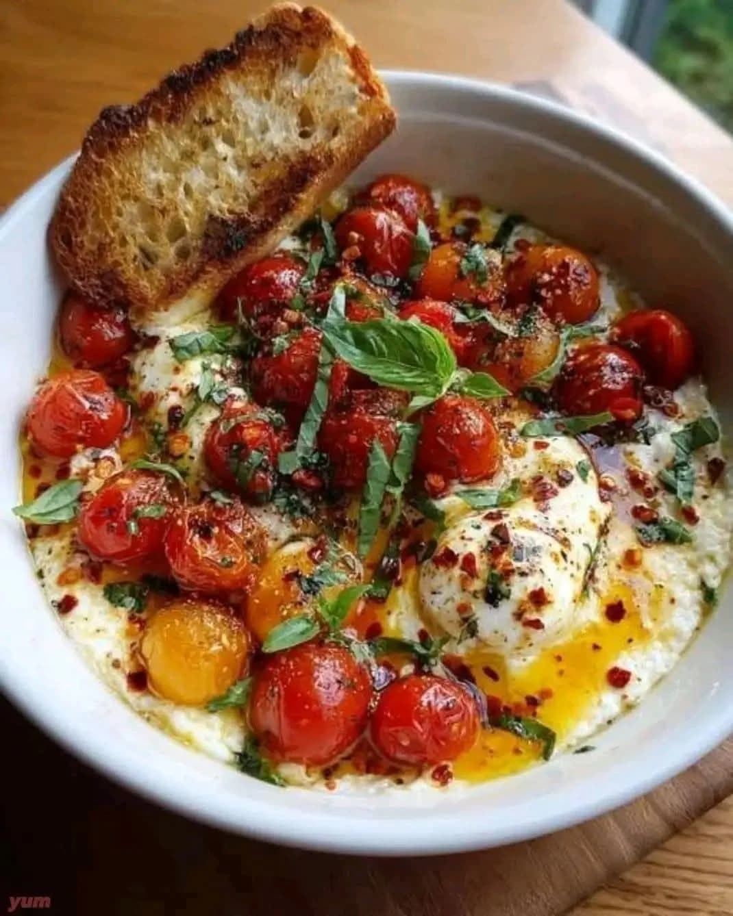 Burrata Dip s pečenými rajčaty