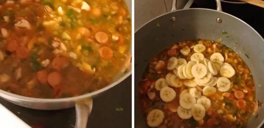 Banánová kuřecí čína s jarní cibulkou